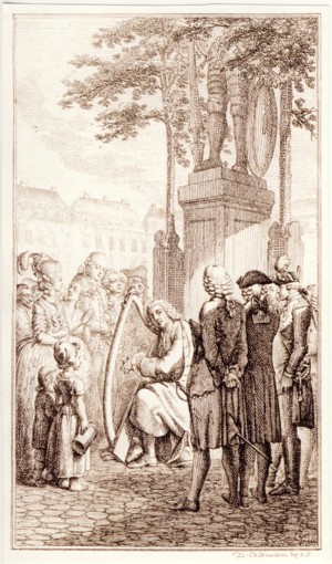 Gottfried August Brger, Frontispiz Gedichte 1778,Daniel Chodowiecki   