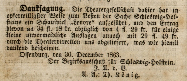 1864 Der Ortenauer Bote Offenburger Tageblatt 01.01.